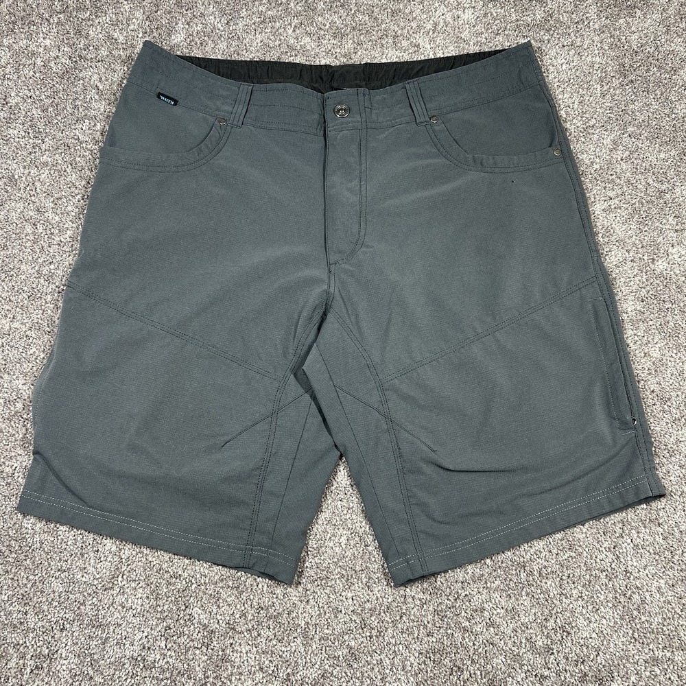 Kuhl Renegade Shorts Mens 38 Gray Hiking Cargo Outdoor Duralux Stretch Gorpcore
